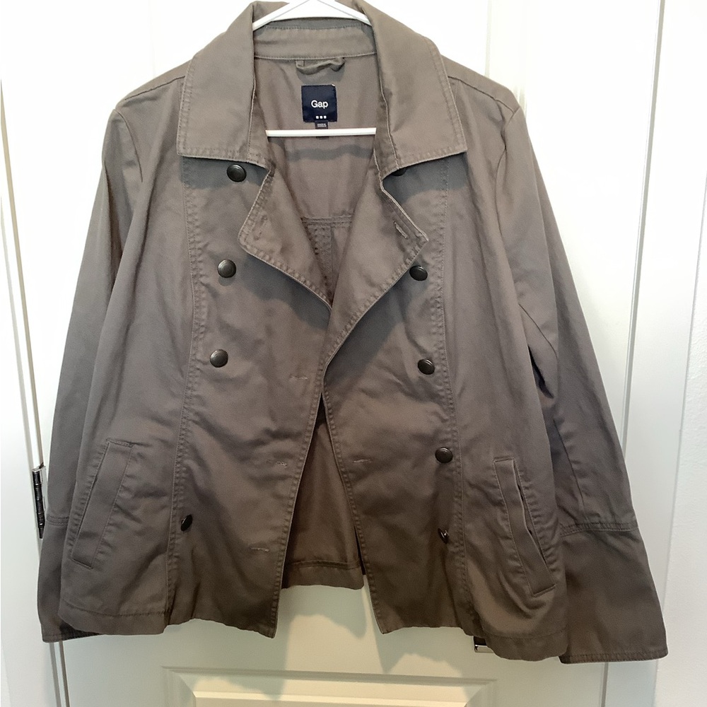 GAP Women's Tan Double-Breasted Pea Coat